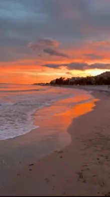 Atardecer junto al Mediterráneo